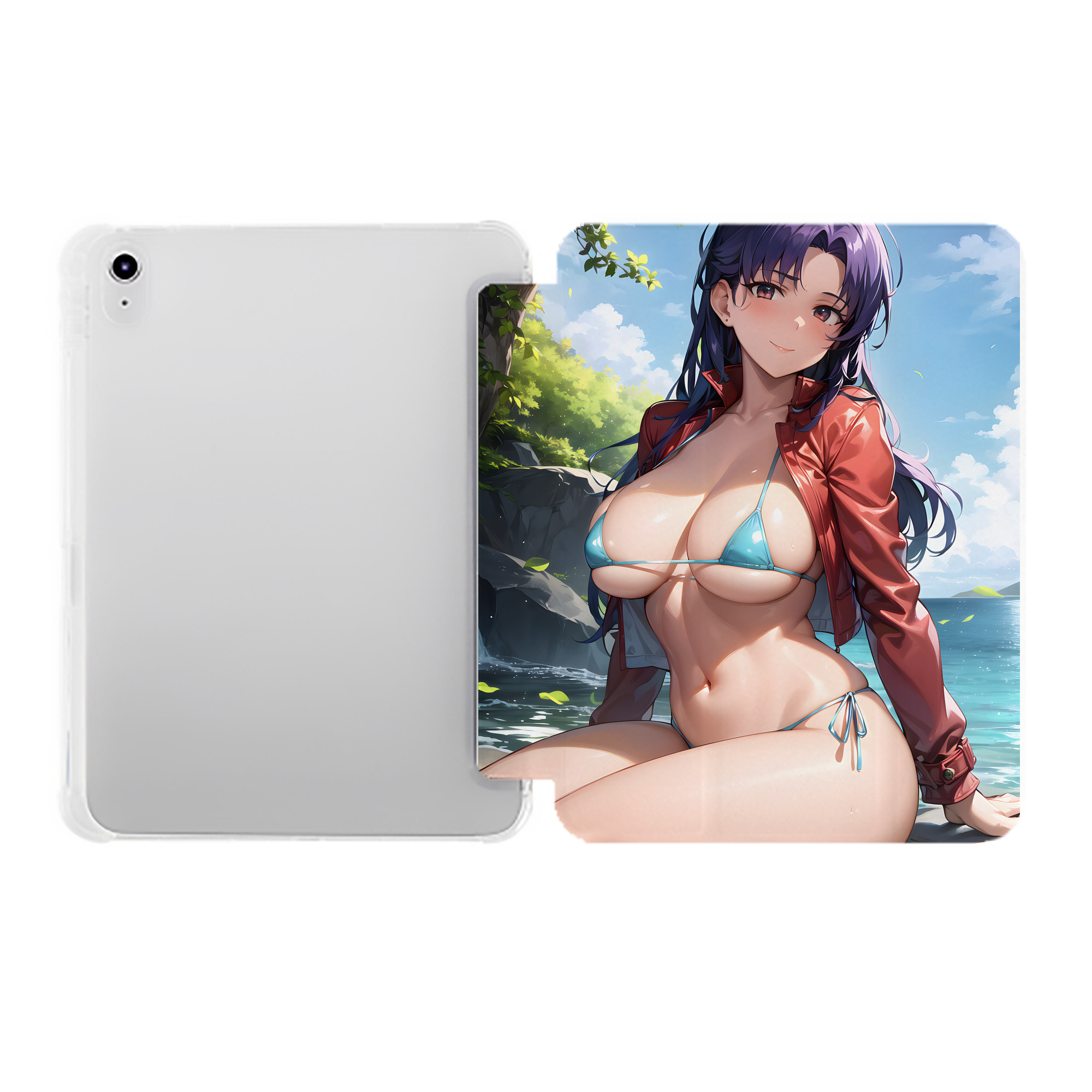 （画像用） EVA 新世紀エヴァンゲリオン IPad ケース ペン収納付き 三つ折りスタンド PUレザー×シリコン 対応機種9.5/10.5/10.9インチ